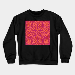 Mod Mandala Orange Pink Crewneck Sweatshirt